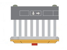 Image of a vapor chamber with a centered heat source